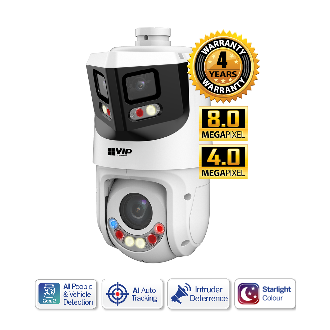 VIP Vision Multi Vision Active Deterrence PTZ CCTV Camera