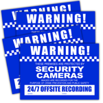 CCTV Warning Stickers (4 pack) - A4 Size