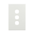 Basix S Series Grid Plate 3 Gang - White