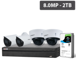 Compact Series 4 Camera 8.0MP IP Surveillance Kit (Fixed, 2TB)