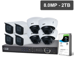 Pro Series 8 Camera 8.0MP IP Surveillance Kit (Motorised, 4TB)