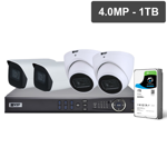 Pro AI Series 4 Camera 4.0MP IP Surveillance Kit (Fixed, 1TB)