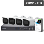 Pro Series 4 Camera 2.0MP IP Surveillance Kit (Fixed, 1TB)