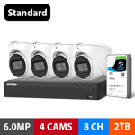 L Series 4 Camera 6.0MP IP Surveillance Kit (Fixed, 2TB, 8 Ch)