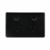 AVOL Power Point 2 Gang Double Pole | 250VAC 10A | Black | Horizontal