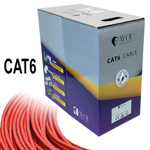 CAT6 Solid Core Cable Unshielded (Red) - 305m Pullbox