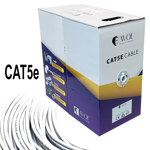 CAT5E Solid Core Cable Unshielded (White) 305m Pullbox
