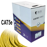 CAT5E Solid Core Cable Unshielded (Yellow) - 305m Pullbox